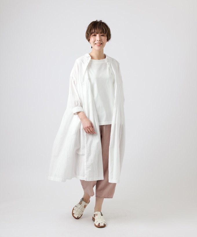 SALE】サシャワンピ 綿ローンのタックロングワンピース/ITEM