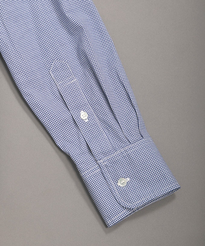 【SALE】ピュリエ・E　シンプルな細ギンガムチェックのシャツ