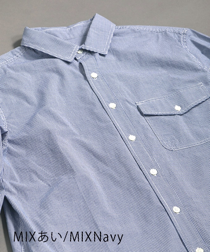 【SALE】ピュリエ・E　シンプルな細ギンガムチェックのシャツ