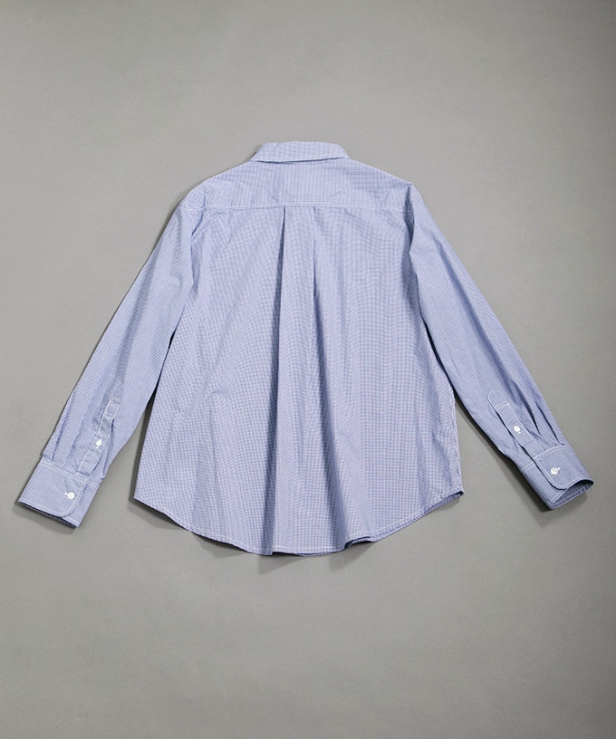 【SALE】ピュリエ・E　シンプルな細ギンガムチェックのシャツ