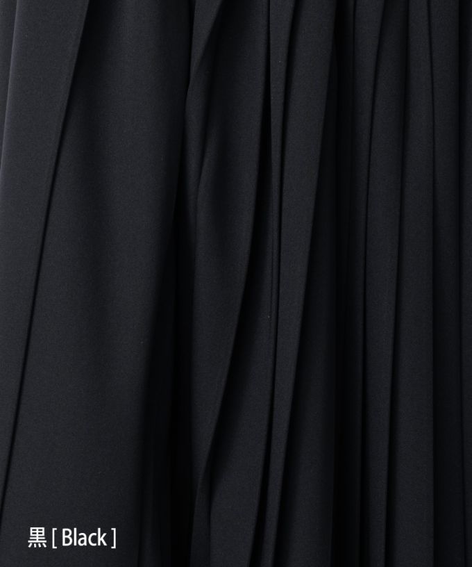 ジジスカート・4【プラスサイズ】［Chronicle］二種のプリーツを使ったスカート