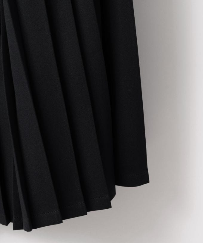 ジジスカート・4【プラスサイズ】［Chronicle］二種のプリーツを使ったスカート