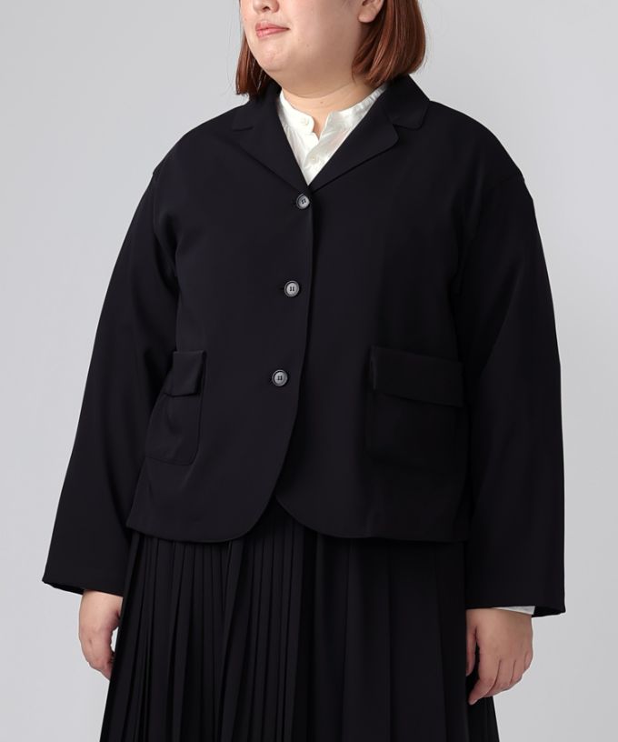 グレタジャケット・４【プラスサイズ】［Chronicle］やわらかなテーラードジャケット