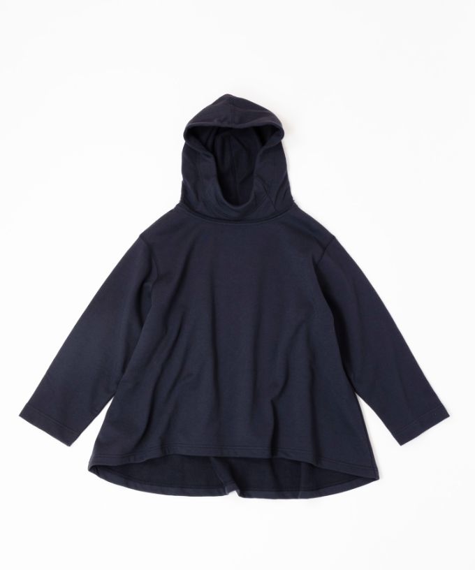 バーミートップ　アメリカコットンの裏毛フードプルオーバー