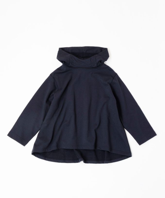 バーミートップ　アメリカコットンの裏毛フードプルオーバー