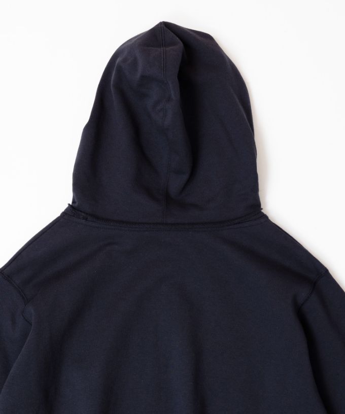 バーミートップ　アメリカコットンの裏毛フードプルオーバー