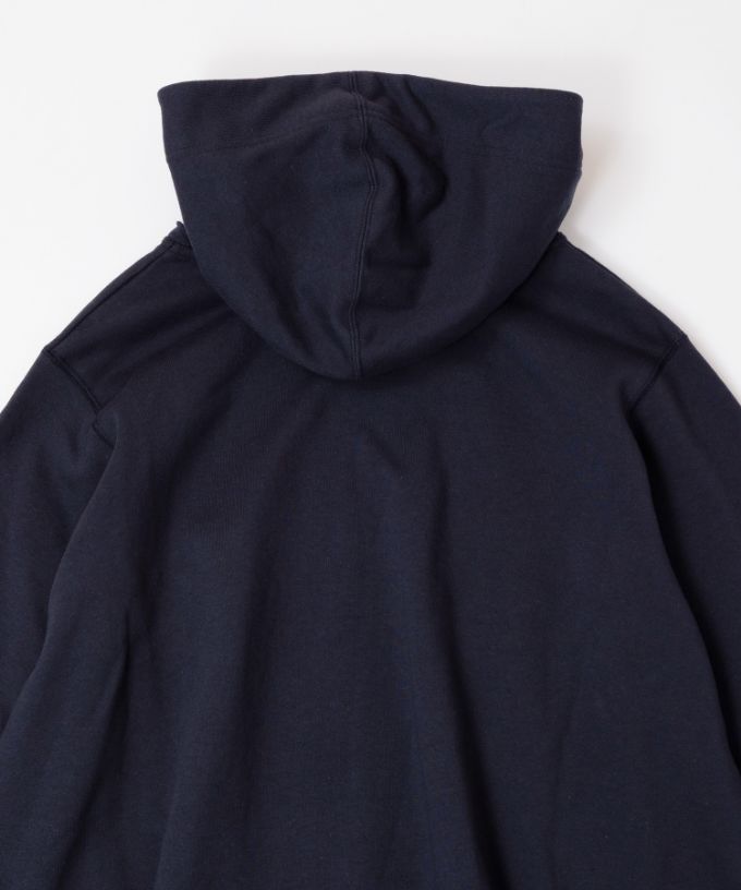 バーミートップ　アメリカコットンの裏毛フードプルオーバー