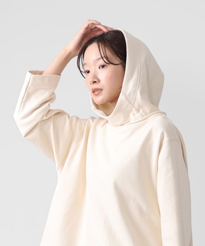 バーミートップ　アメリカコットンの裏毛フードプルオーバー