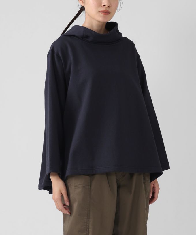 バーミートップ　アメリカコットンの裏毛フードプルオーバー