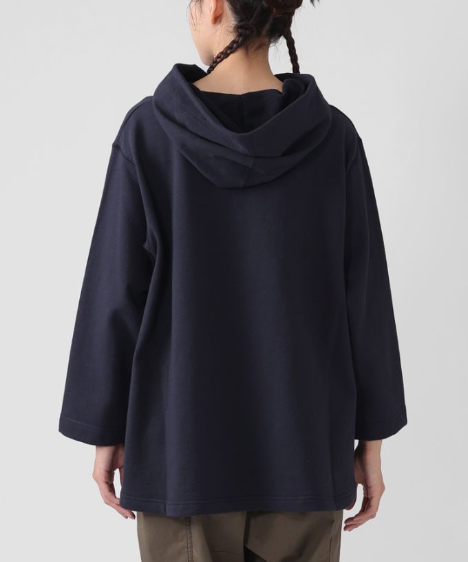 バーミートップ　アメリカコットンの裏毛フードプルオーバー