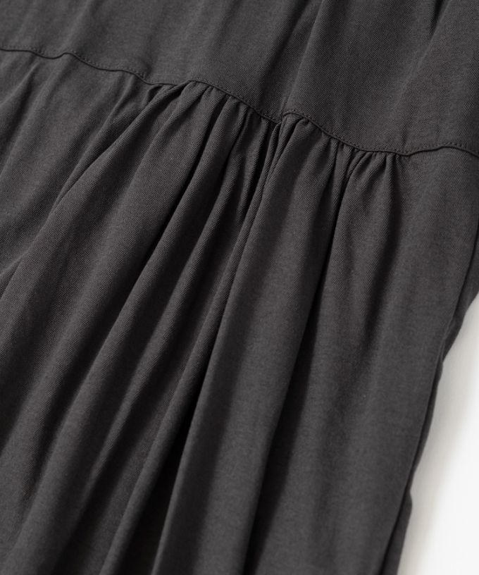 【SALE】ロザリーチュニ　ドライタッチの天竺コットン切り替えチュニック