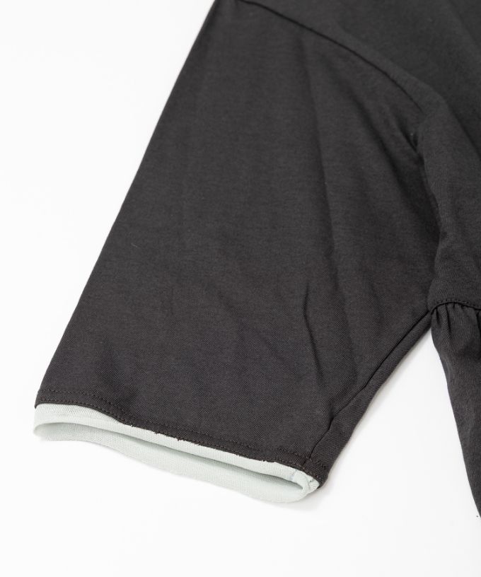 【SALE】ロザリーチュニ　ドライタッチの天竺コットン切り替えチュニック