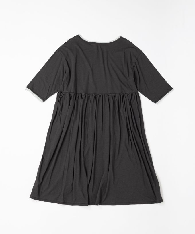 【SALE】ロザリーチュニ　ドライタッチの天竺コットン切り替えチュニック