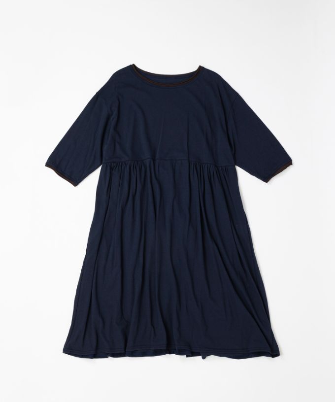 【SALE】ロザリーチュニ　ドライタッチの天竺コットン切り替えチュニック