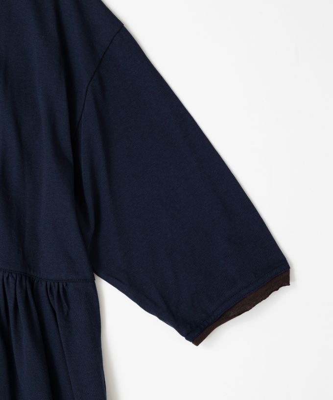 【SALE】ロザリーチュニ　ドライタッチの天竺コットン切り替えチュニック