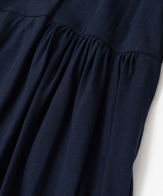 【SALE】ロザリーチュニ　ドライタッチの天竺コットン切り替えチュニック