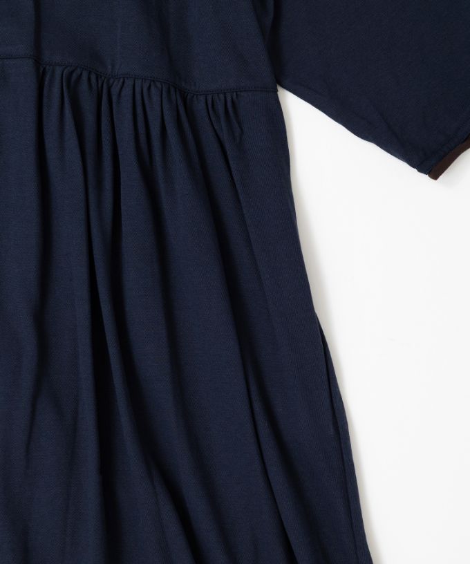 【SALE】ロザリーチュニ　ドライタッチの天竺コットン切り替えチュニック