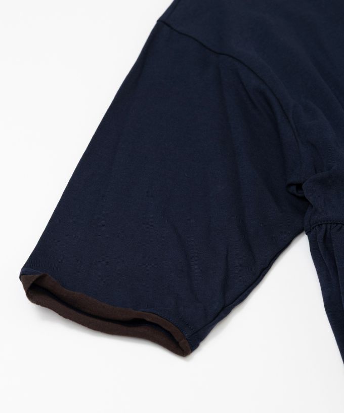 【SALE】ロザリーチュニ　ドライタッチの天竺コットン切り替えチュニック