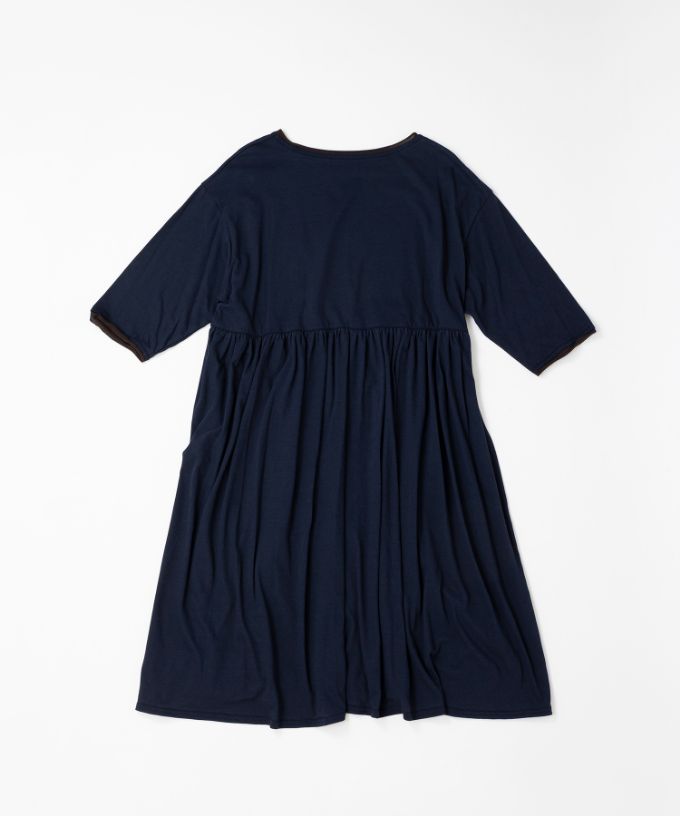 【SALE】ロザリーチュニ　ドライタッチの天竺コットン切り替えチュニック