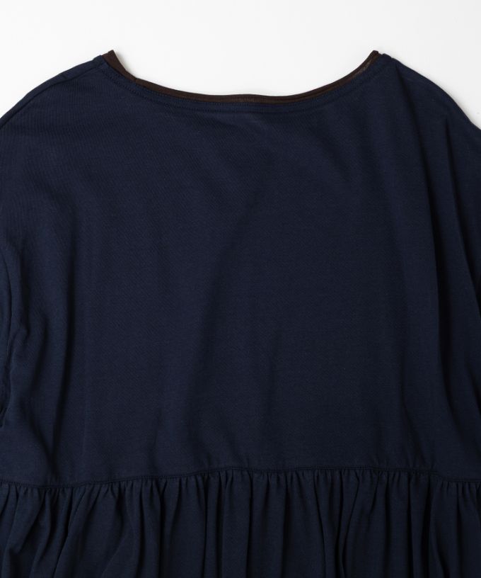 【SALE】ロザリーチュニ　ドライタッチの天竺コットン切り替えチュニック