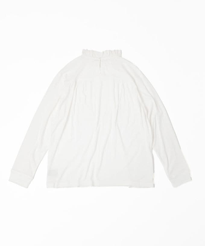 エアロトップ　コットンフリルネックトップ