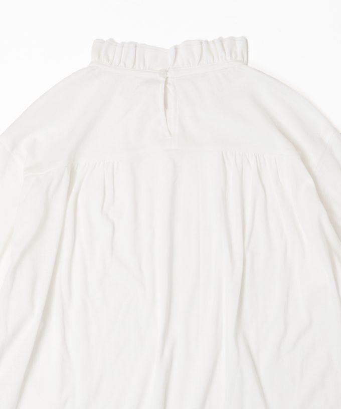 エアロトップ　コットンフリルネックトップ