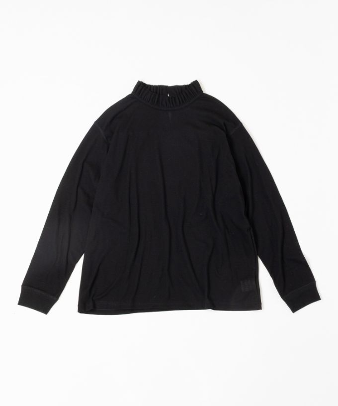 エアロトップ　コットンフリルネックトップ