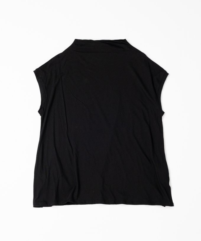 シルビトップ　強撚綿のフレンチスリーブトップ