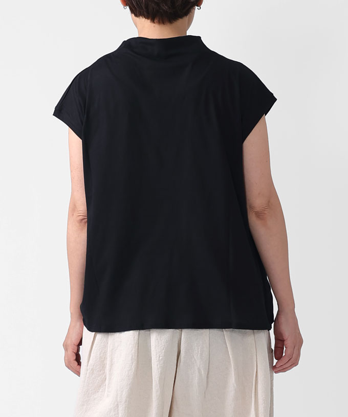 【SALE】シルビトップ　強撚綿のフレンチスリーブトップ