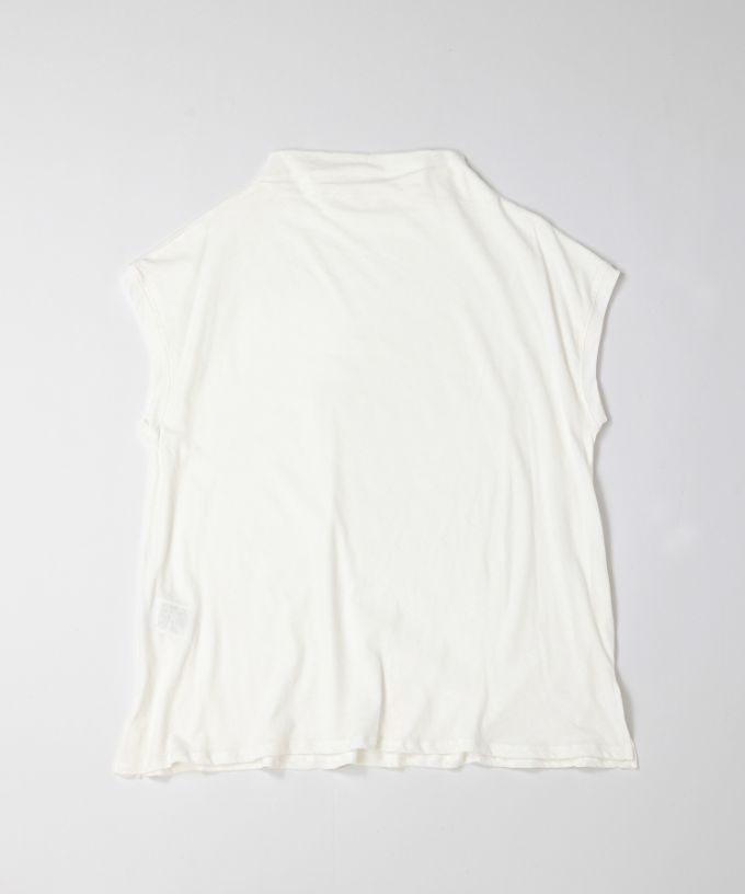 シルビトップ　強撚綿のフレンチスリーブトップ