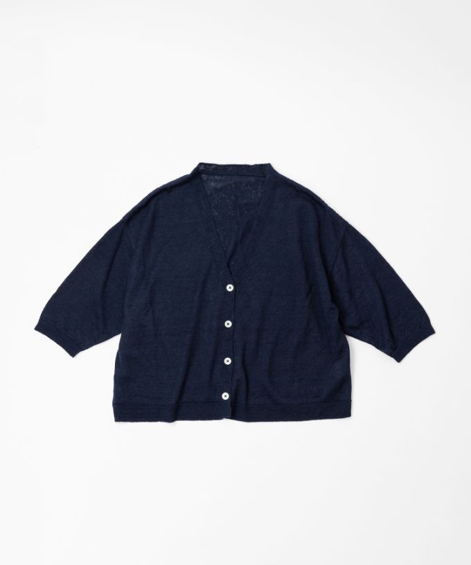 セルバカーデ リネン素材のVネックカーディガン/ITEM,JACKET/TOPS/Shop