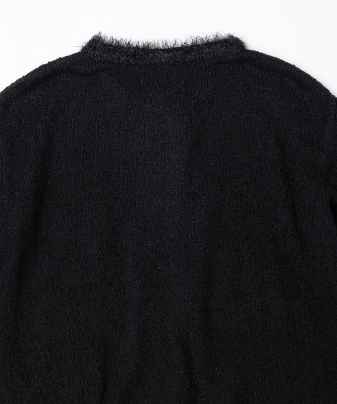 マリアンジャケット　コットンループヤーンのクラシカルニットジャケット