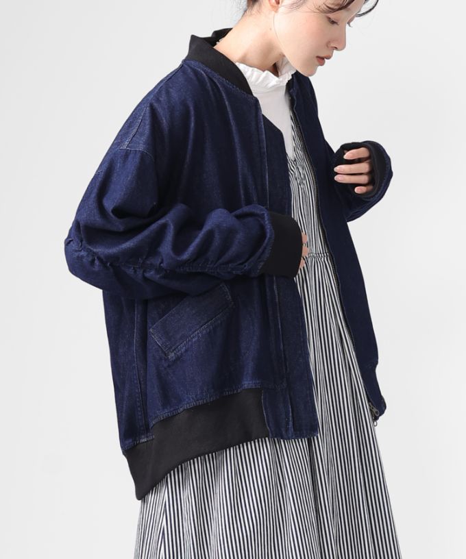 シンディジャケット　9オンスデニムのジップアップブルゾン