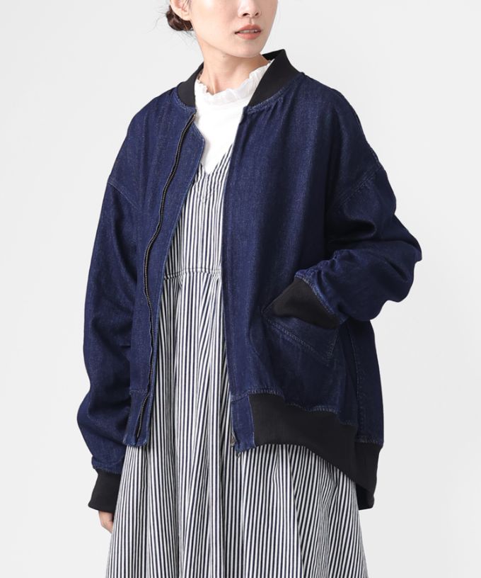 シンディジャケット　9オンスデニムのジップアップブルゾン