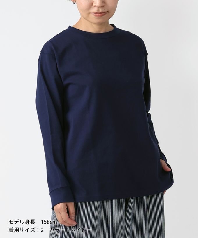 ジャントップ　天竺コットンクルーネックトップ