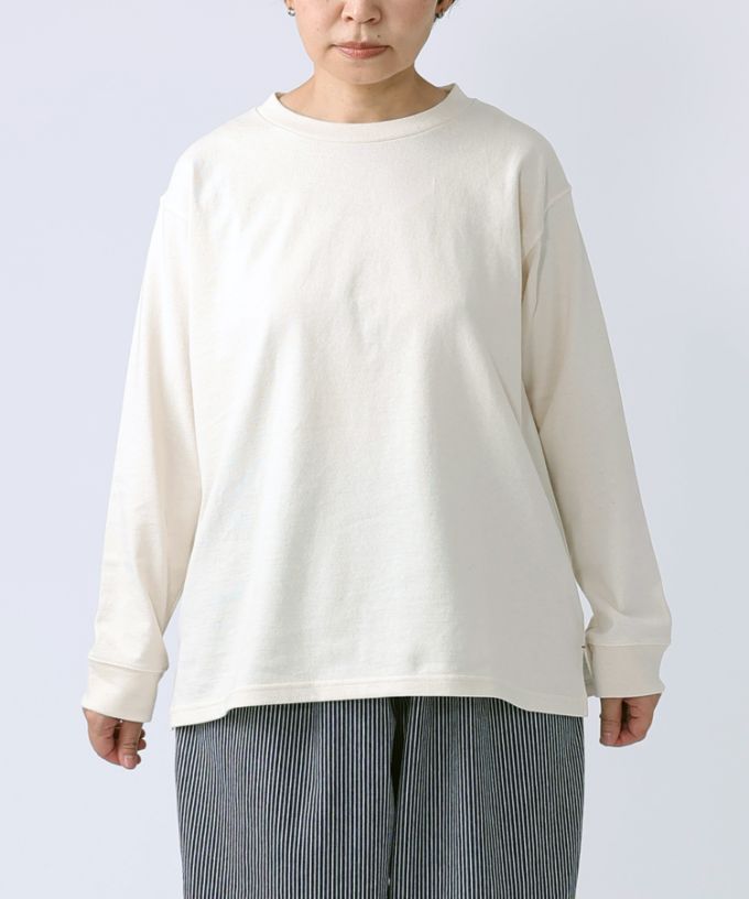 ジャントップ　天竺コットンクルーネックトップ