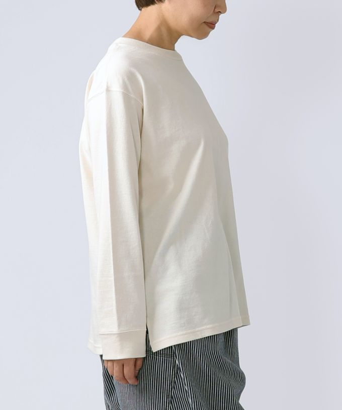 ジャントップ　天竺コットンクルーネックトップ