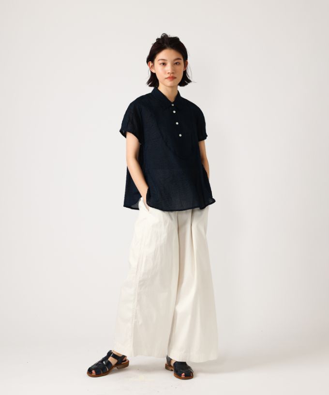 【SALE】シドラパンツ　フロントタックのワイドパンツ