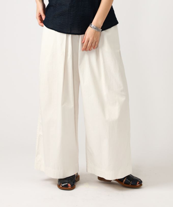 【SALE】シドラパンツ　フロントタックのワイドパンツ