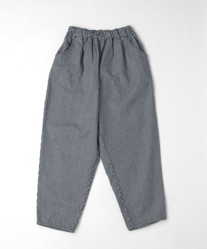 マオパンツロングヒッコリー ロング丈の後ろビッグポケットパンツ/ITEM