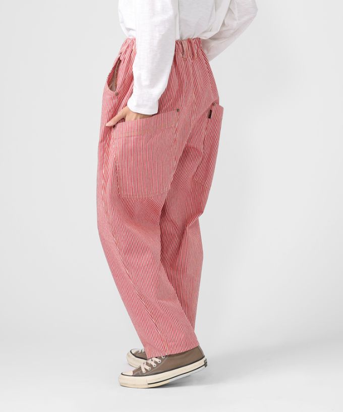 マオパンツロング 赤ヒッコリー 後ろビッグポケットパンツ/ITEM,PANTS