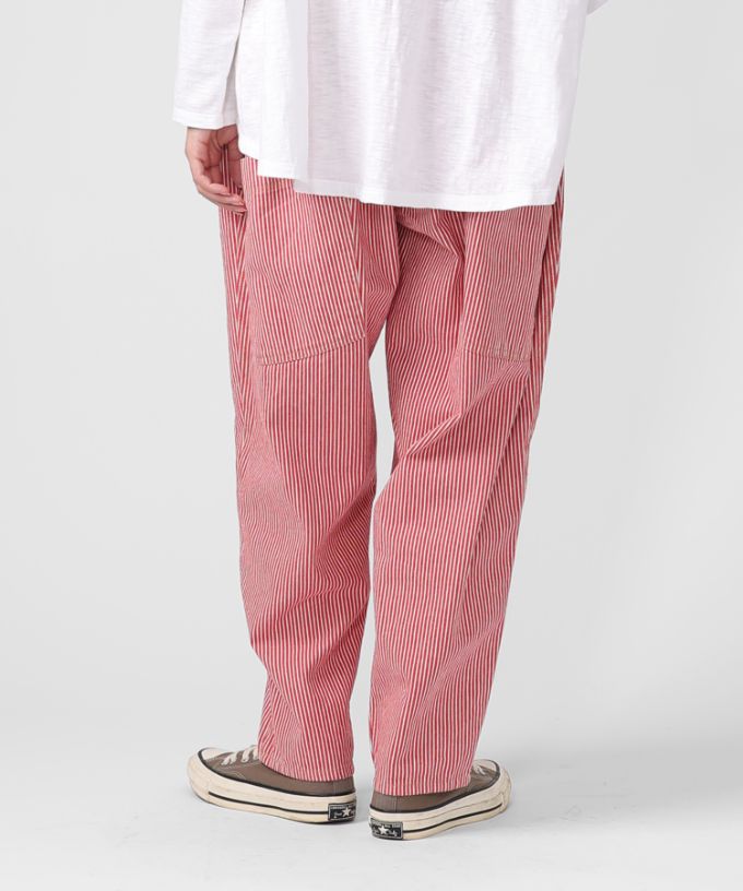 マオパンツロング 赤ヒッコリー 後ろビッグポケットパンツ/ITEM,PANTS