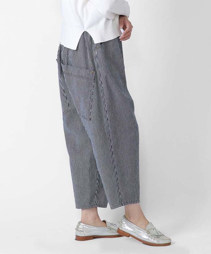 再入荷】マオパンツヒッコリー 後ろビッグポケットパンツ ヒッコリー