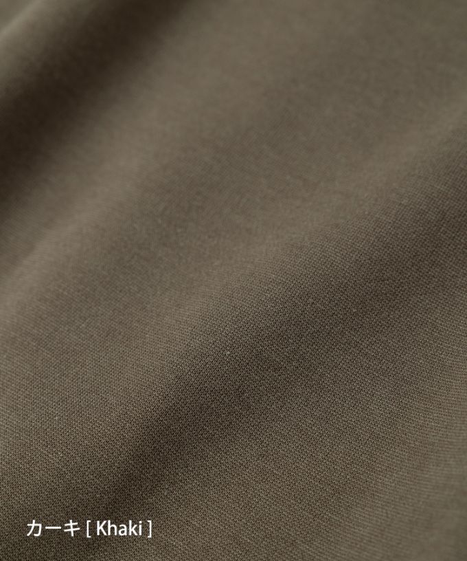 ジネット　ストレッチポンチ素材の切り替えタックチュニック