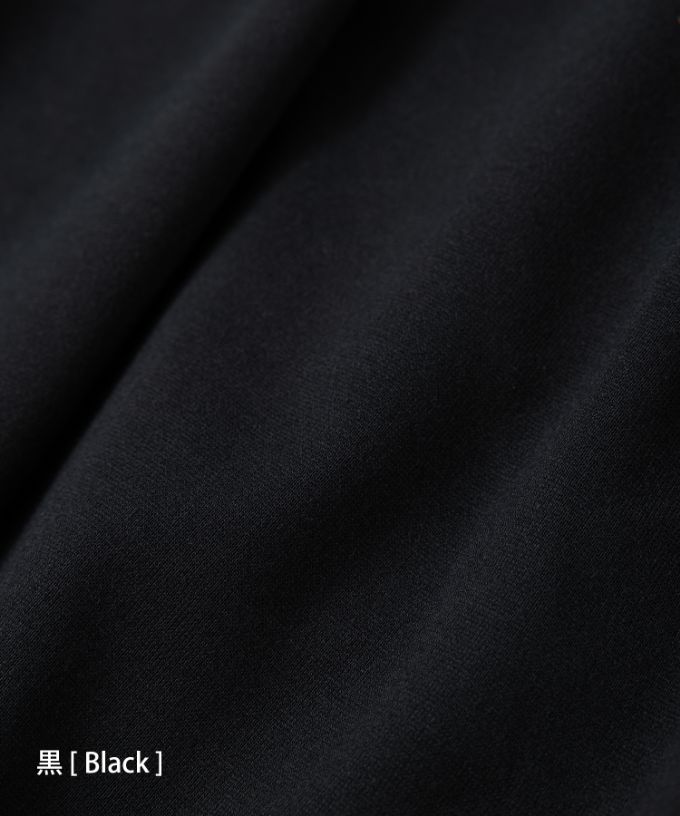 ジネット　ストレッチポンチ素材の切り替えタックチュニック