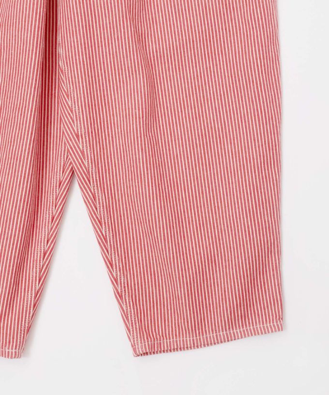 マオパンツ赤ヒッコリー　後ろビッグポケットパンツ