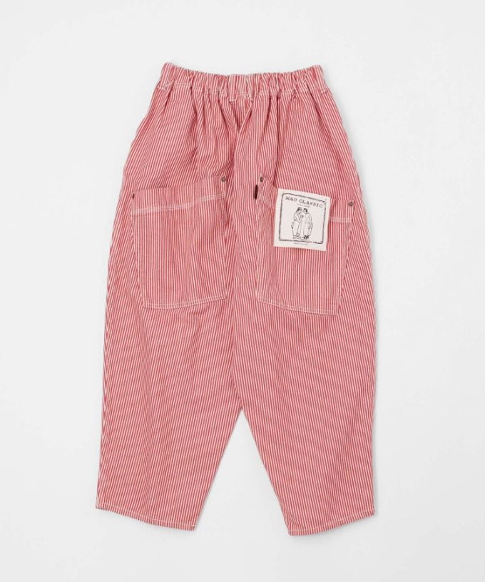 マオパンツ赤ヒッコリー 後ろビッグポケットパンツ/ITEM,PANTS,MAO