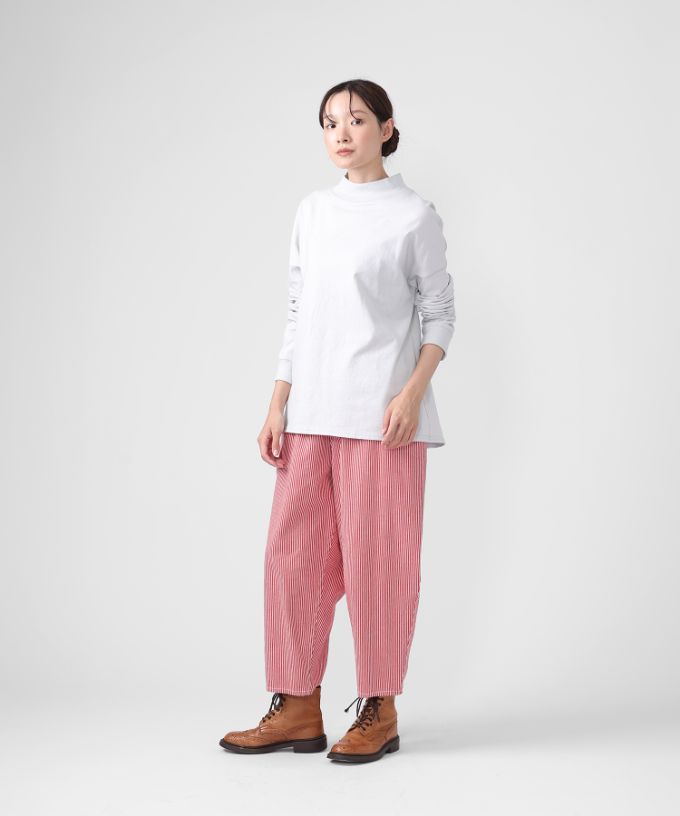 マオパンツ赤ヒッコリー 後ろビッグポケットパンツ/ITEM,PANTS,MAO