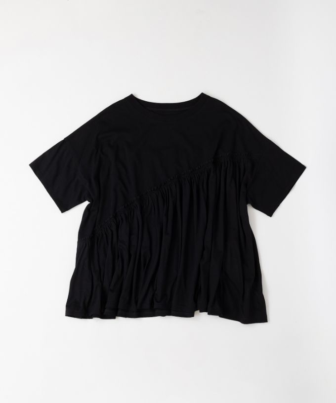 SALE】ジェミニ・B 斜め切り替えギャザープルオーバー/ITEM