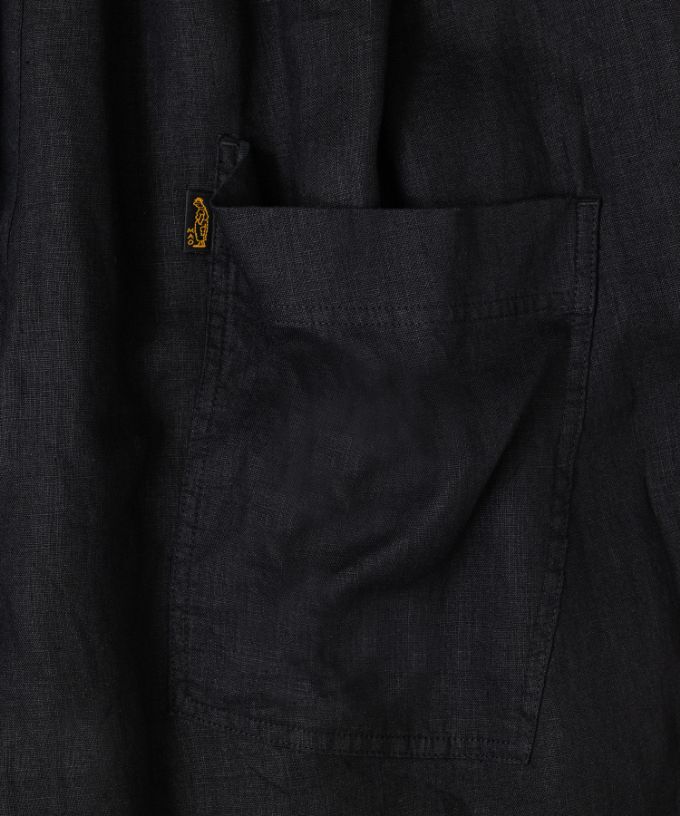 マオパンツ麻・19-4【プラスサイズ】定番人気のリネン素材/黒